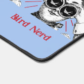 Vogelnerdvrouw verrekijker bureaumat (Hoek)