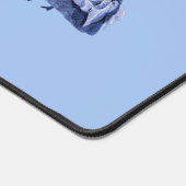 Vogelnerdvrouw verrekijker bureaumat (Hoek)