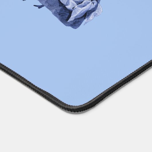 Vogelnerdvrouw verrekijker bureaumat (Hoek)