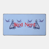 Vogelnerdvrouw verrekijker bureaumat (Voorkant)