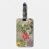 Vogelnest Bloementuin Bloem Vlinder Kunst Bagagelabel (Achterkant verticaal)