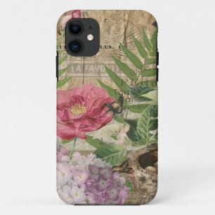 Vogelnest Bloementuin Bloem Vlinder Kunst Case-Mate iPhone Case