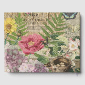 Vogelnest Bloementuin Bloem Vlinder Kunst Gastenboek (Achterkant)