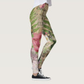 Vogelnest Bloementuin Bloem Vlinder Kunst Leggings (Rechts)