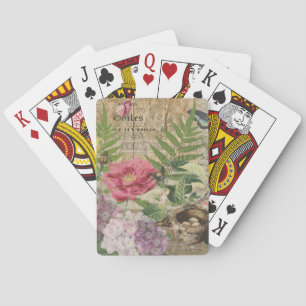 Vogelnest Bloementuin Bloem Vlinder Kunst Pokerkaarten