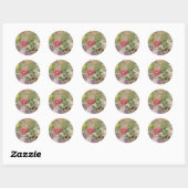 Vogelnest Bloementuin Bloem Vlinder Kunst Ronde Sticker (Vel)