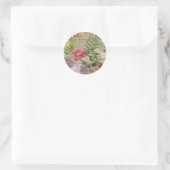Vogelnest Bloementuin Bloem Vlinder Kunst Ronde Sticker (Tas)