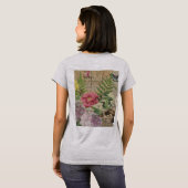Vogelnest Bloementuin Bloem Vlinder Kunst T-shirt (Achterkant volledig)