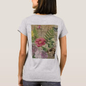 Vogelnest Bloementuin Bloem Vlinder Kunst T-shirt (Achterkant)