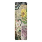 Vogelnest Bloementuin Bloem Vlinder Kunst Thermosbeker (Achterkant)
