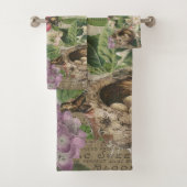 Vogelnest bloementuin Bloemvlinderkunst Bad Handdoek (Insitu)