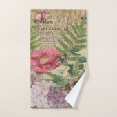 Vogelnest bloementuin Bloemvlinderkunst Bad Handdoek (Handdoek)