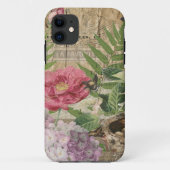 Vogelnest bloementuin Bloemvlinderkunst Case-Mate iPhone Case (Achterkant)