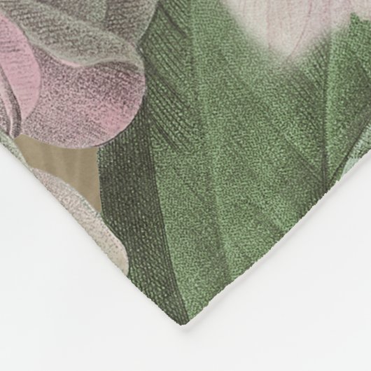 Vogelnest bloementuin Bloemvlinderkunst Fleece Deken (Hoek)