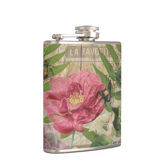 Vogelnest bloementuin Bloemvlinderkunst Heupfles (Rechts)