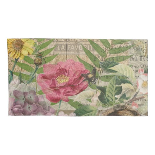 Vogelnest bloementuin Bloemvlinderkunst Kussensloop (Achterkant-Rechts)