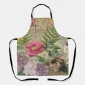 Vogelnest bloementuin Bloemvlinderkunst Schort (Voorkant)