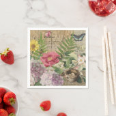 Vogelnest bloementuin Bloemvlinderkunst Servet (Insitu)