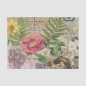 Vogelnest bloementuin Bloemvlinderkunst Tissuepapier