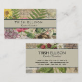 Vogelnest bloementuin Bloemvlinderkunst Visitekaartje (Voorkant / Achterkant)