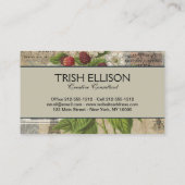 Vogelnest bloementuin Bloemvlinderkunst Visitekaartje (Achterkant)