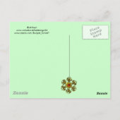 VOGELNEST, BOMEN MET GROENE WITTE SPRINGSTROMEN BRIEFKAART (Achterkant)