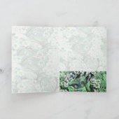 VOGELNEST, BOMEN MET GROENE WITTE SPRINGSTROMEN FEESTDAGEN KAART (Binnen)