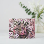 VOGELNEST, BOMEN MET RODE WITTE PINKSTROMEN BRIEFKAART (Staand voorkant)