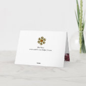 VOGELNEST, BOMEN MET RODE WITTE PINKSTROMEN FEESTDAGEN KAART (Achterkant)