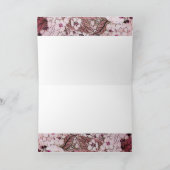 VOGELNEST, BOMEN MET RODE WITTE PINKSTROMEN FEESTDAGEN KAART (Binnen)