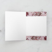 VOGELNEST, BOMEN MET RODE WITTE PINKSTROMEN FEESTDAGEN KAART (Binnen)