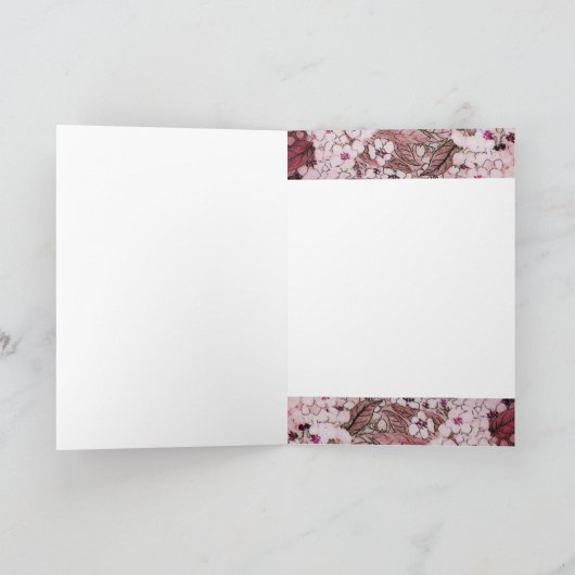 VOGELNEST, BOMEN MET RODE WITTE PINKSTROMEN FEESTDAGEN KAART (Binnen)