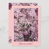 VOGELNEST, BOMEN MET RODE WITTE PINKSTROMEN KAART (Voorkant / Achterkant)