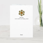 VOGELNEST, BOMEN MET WITTE BLAUWE STROMEN FEESTDAGEN KAART (Achterkant)