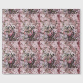 VOGELNEST, BOMEN MET WITTE PINKSTROMEN CADEAUPAPIER (Vlak)