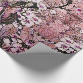 VOGELNEST, BOMEN MET WITTE PINKSTROMEN CADEAUPAPIER (Hoek)