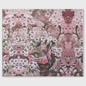 VOGELNEST, BOMEN MET WITTE PINKSTROMEN CADEAUPAPIER (Vlak)