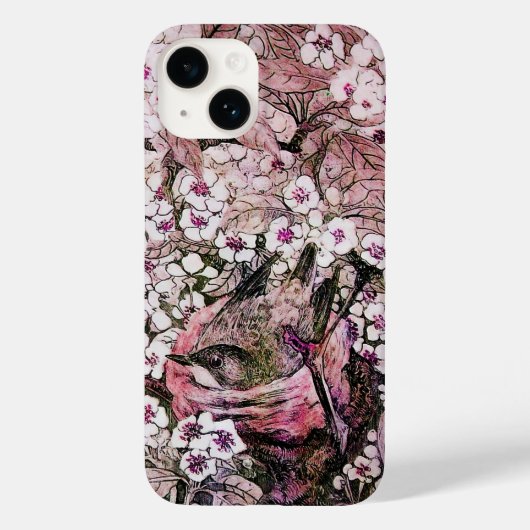 VOGELNEST, BOMEN MET WITTE PINKSTROMEN Case-Mate iPhone CASE (Achterkant)
