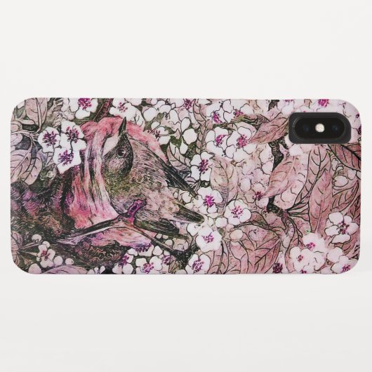 VOGELNEST, BOMEN MET WITTE PINKSTROMEN Case-Mate iPhone CASE (Achterkant (horizontaal))