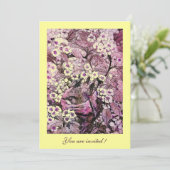 VOGELNEST, BOOM MET GELE RODE ROZE LENTE BLOEMEN KAART (Staand voorkant)