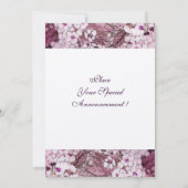 VOGELNEST, BOOM MET WITTE RODE ROZE LENTEBLOEMEN KAART (Achterkant)