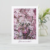 VOGELNEST, BOOM MET WITTE RODE ROZE LENTEBLOEMEN KAART (Staand voorkant)