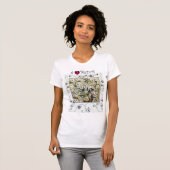 VOGELNEST, BRUINE WITTE LENTEBLOEMEN, IK HOU VAN N T-SHIRT (Voorkant volledig)