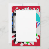 Vogelnest - Crimson Red Grey Aangepaste naam Notitiekaartje (Voorkant)