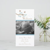 Vogelnest Geboorteaankondiging Aankondiging (Staand voorkant)