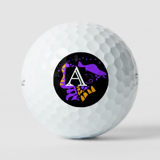 Vogelnest - Gepersonaliseerd Initiaal Letter A Golfballen (Voorkant)