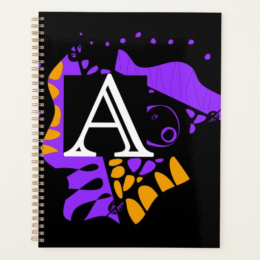 Vogelnest - Gepersonaliseerd Initiaal Letter A Planner (Voorkant)