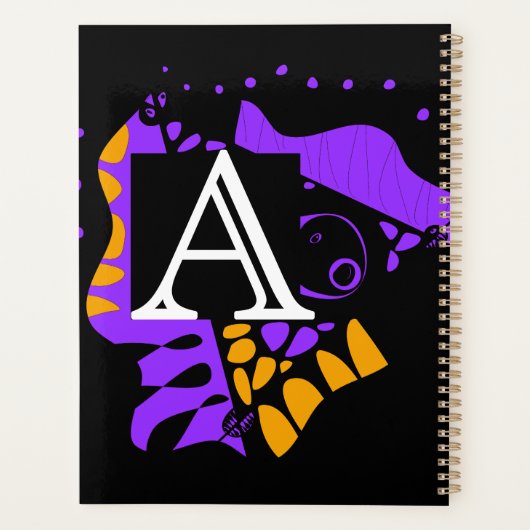 Vogelnest - Gepersonaliseerd Initiaal Letter A Planner (Achterkant)
