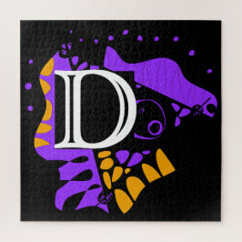 Vogelnest - Gepersonaliseerd Initiaal Letter D Legpuzzel