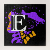 Vogelnest - Gepersonaliseerd Initiaal Letter E Legpuzzel (Verticaal)